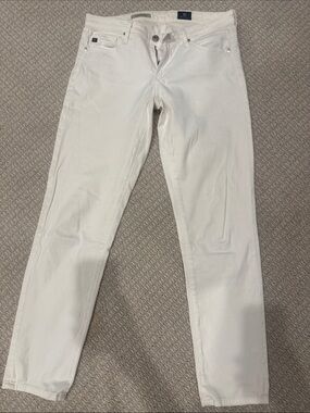 Ag Adriano Goldschmied White Straight Jeans